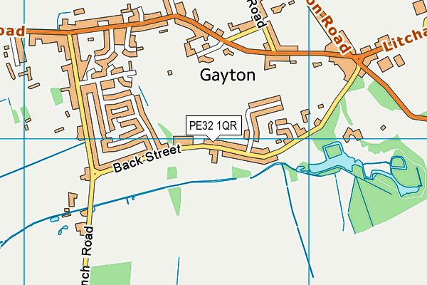 PE32 1QR map - OS VectorMap District (Ordnance Survey)