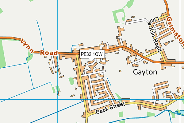 PE32 1QW map - OS VectorMap District (Ordnance Survey)