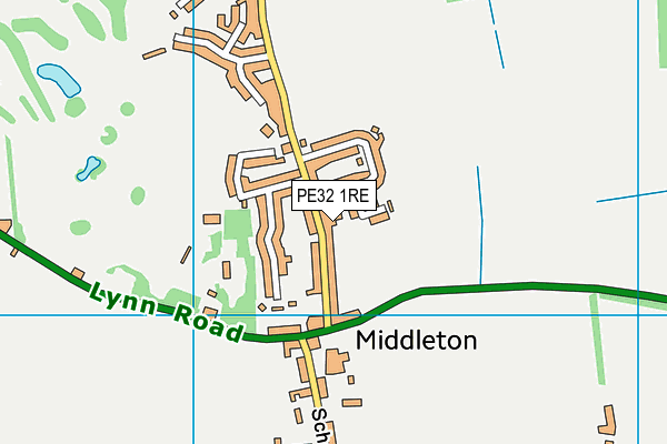 PE32 1RE map - OS VectorMap District (Ordnance Survey)