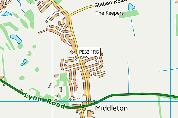 PE32 1RG map - OS VectorMap District (Ordnance Survey)