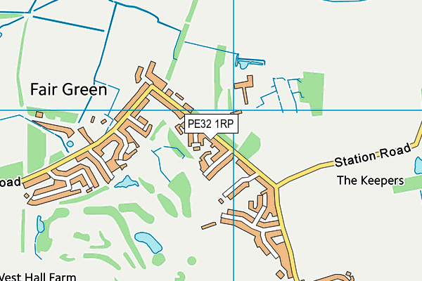 PE32 1RP map - OS VectorMap District (Ordnance Survey)