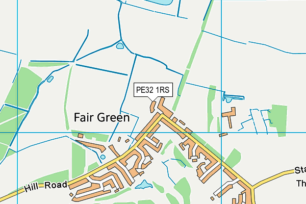 PE32 1RS map - OS VectorMap District (Ordnance Survey)