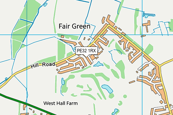 PE32 1RX map - OS VectorMap District (Ordnance Survey)