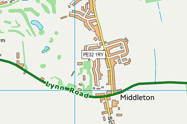 Middleton Hall Golf Club map (PE32 1RY) - OS VectorMap District (Ordnance Survey)