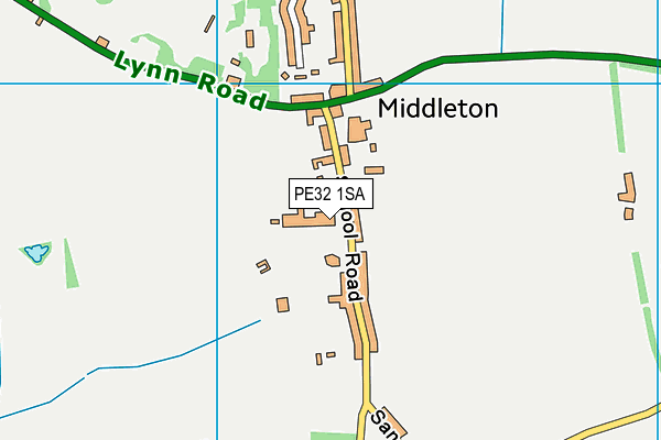 Middleton Church of England Primary Academy map (PE32 1SA) - OS VectorMap District (Ordnance Survey)