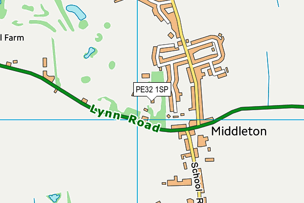 PE32 1SP map - OS VectorMap District (Ordnance Survey)