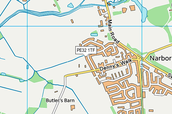 PE32 1TF map - OS VectorMap District (Ordnance Survey)