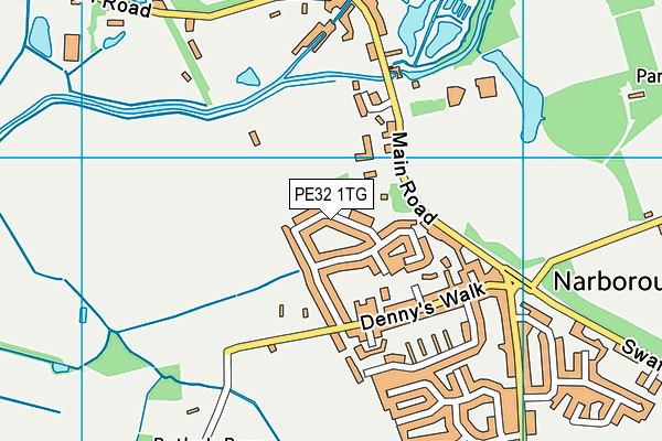 PE32 1TG map - OS VectorMap District (Ordnance Survey)