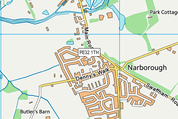 PE32 1TH map - OS VectorMap District (Ordnance Survey)