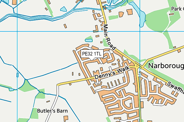PE32 1TL map - OS VectorMap District (Ordnance Survey)