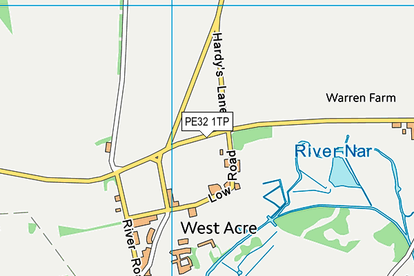 PE32 1TP map - OS VectorMap District (Ordnance Survey)