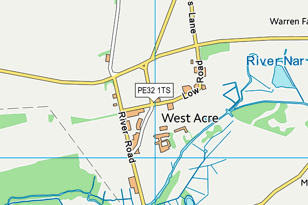 PE32 1TS map - OS VectorMap District (Ordnance Survey)