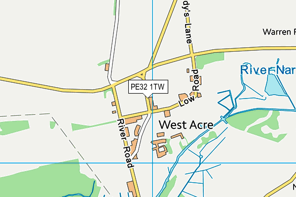 PE32 1TW map - OS VectorMap District (Ordnance Survey)