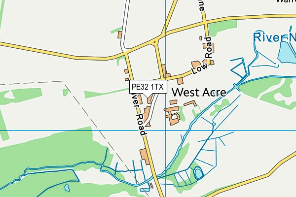 PE32 1TX map - OS VectorMap District (Ordnance Survey)