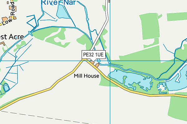 PE32 1UE map - OS VectorMap District (Ordnance Survey)