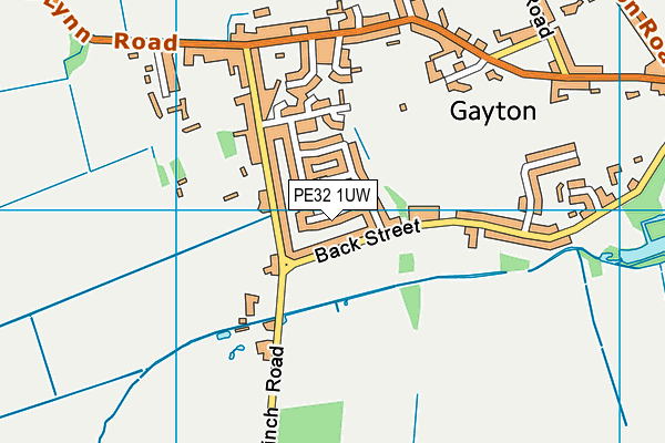 PE32 1UW map - OS VectorMap District (Ordnance Survey)