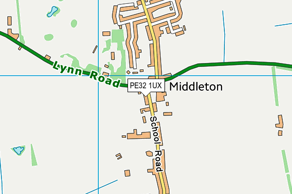 PE32 1UX map - OS VectorMap District (Ordnance Survey)