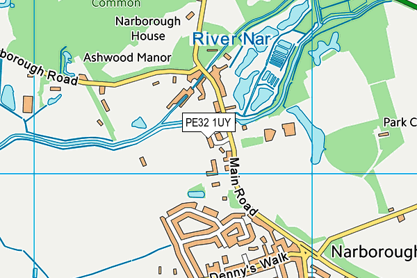 PE32 1UY map - OS VectorMap District (Ordnance Survey)