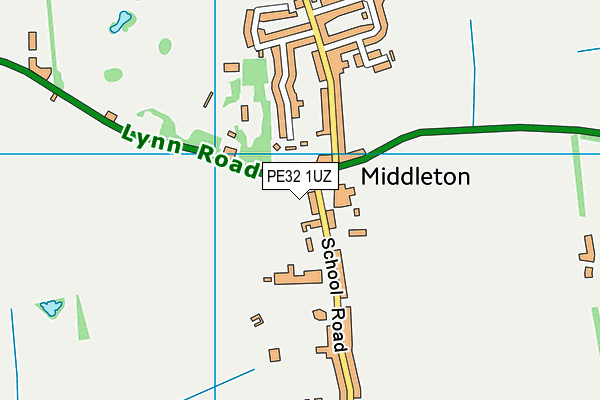 PE32 1UZ map - OS VectorMap District (Ordnance Survey)