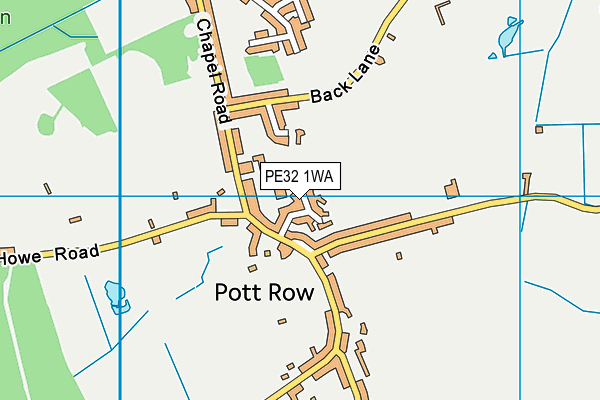 PE32 1WA map - OS VectorMap District (Ordnance Survey)