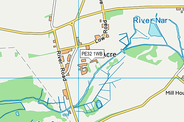 PE32 1WB map - OS VectorMap District (Ordnance Survey)