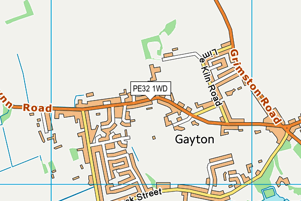 PE32 1WD map - OS VectorMap District (Ordnance Survey)