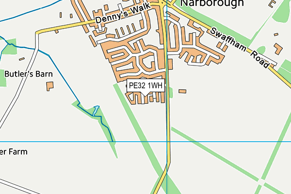 PE32 1WH map - OS VectorMap District (Ordnance Survey)