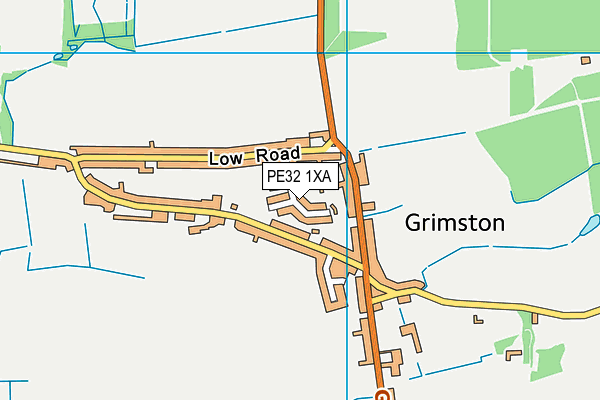 PE32 1XA map - OS VectorMap District (Ordnance Survey)