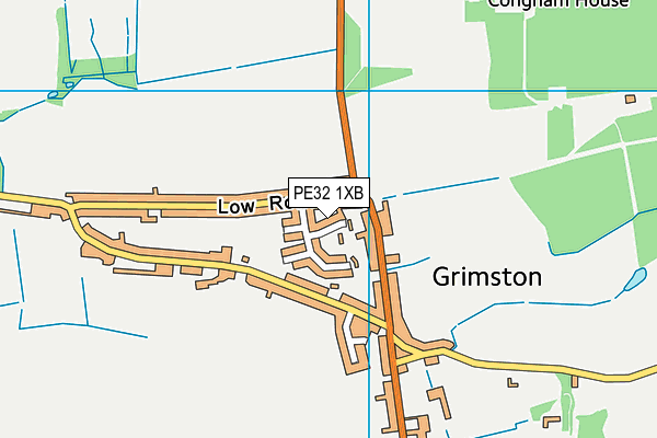 PE32 1XB map - OS VectorMap District (Ordnance Survey)