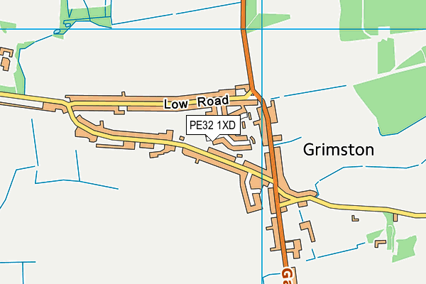 PE32 1XD map - OS VectorMap District (Ordnance Survey)