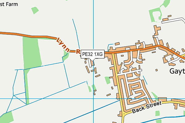 PE32 1XG map - OS VectorMap District (Ordnance Survey)