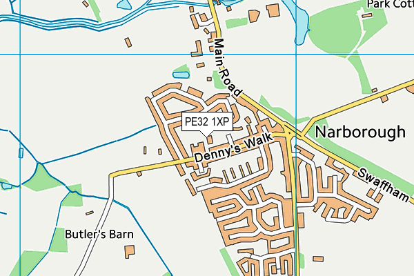 PE32 1XP map - OS VectorMap District (Ordnance Survey)