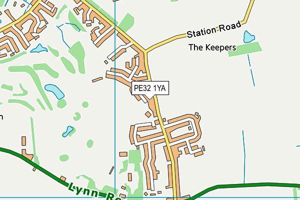 PE32 1YA map - OS VectorMap District (Ordnance Survey)