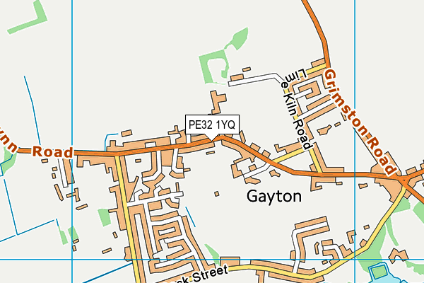 PE32 1YQ map - OS VectorMap District (Ordnance Survey)