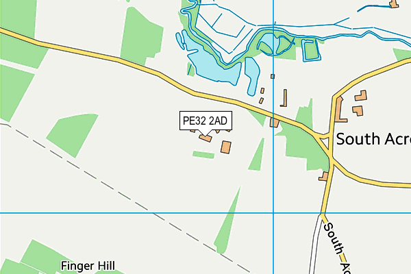PE32 2AD map - OS VectorMap District (Ordnance Survey)