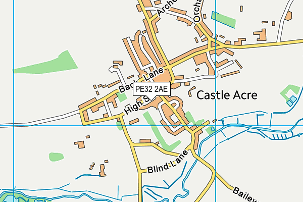 PE32 2AE map - OS VectorMap District (Ordnance Survey)