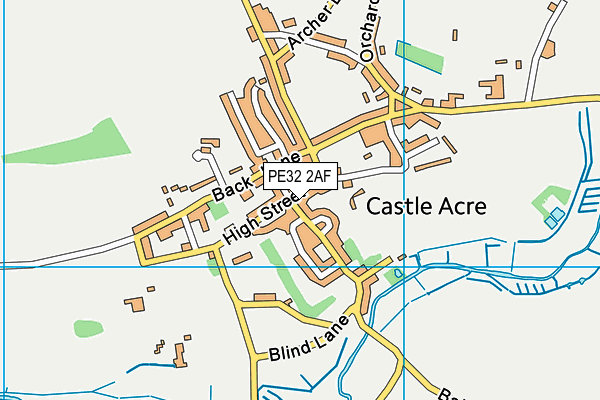 PE32 2AF map - OS VectorMap District (Ordnance Survey)