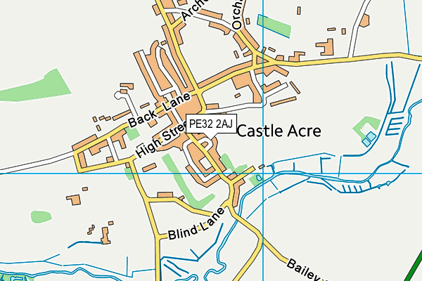 PE32 2AJ map - OS VectorMap District (Ordnance Survey)