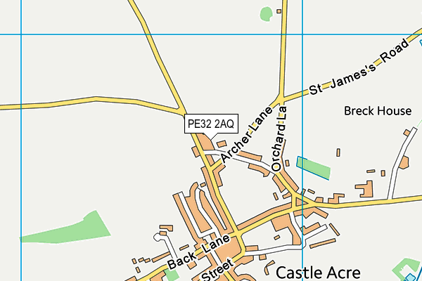 PE32 2AQ map - OS VectorMap District (Ordnance Survey)