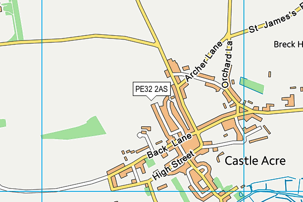PE32 2AS map - OS VectorMap District (Ordnance Survey)