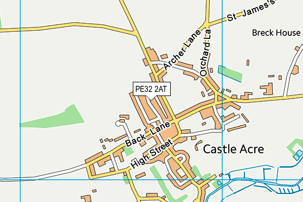 PE32 2AT map - OS VectorMap District (Ordnance Survey)