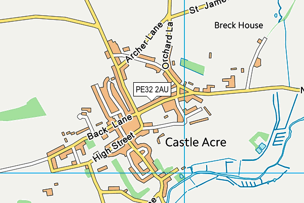 PE32 2AU map - OS VectorMap District (Ordnance Survey)
