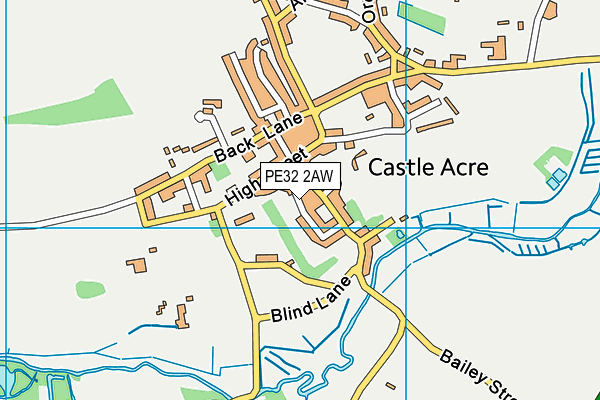 PE32 2AW map - OS VectorMap District (Ordnance Survey)