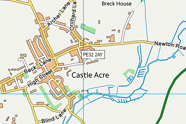 PE32 2AY map - OS VectorMap District (Ordnance Survey)