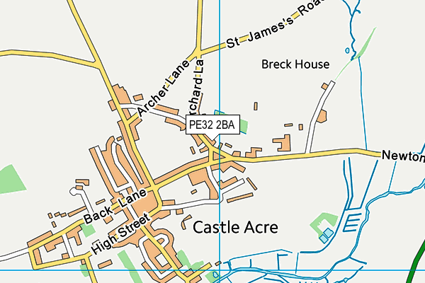 PE32 2BA map - OS VectorMap District (Ordnance Survey)