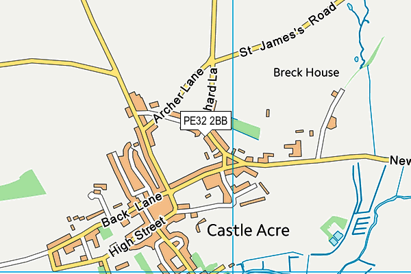 PE32 2BB map - OS VectorMap District (Ordnance Survey)