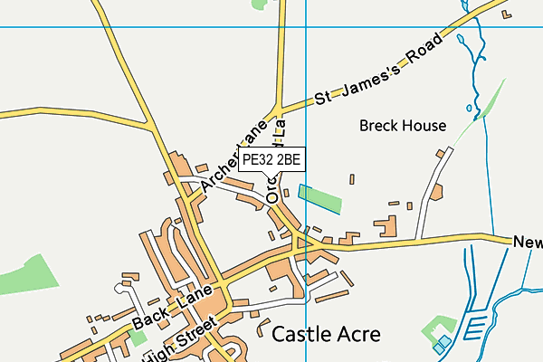 PE32 2BE map - OS VectorMap District (Ordnance Survey)