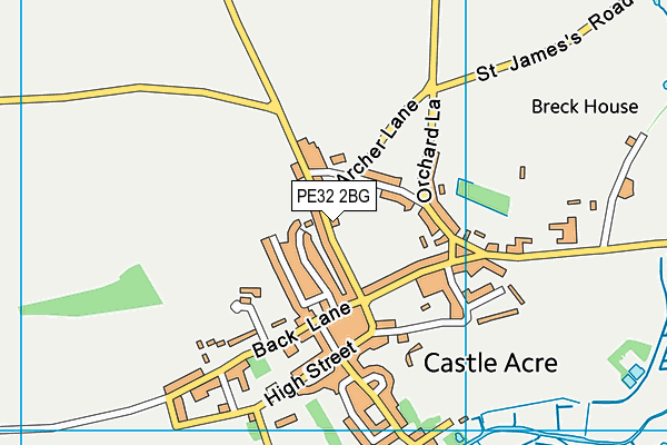 PE32 2BG map - OS VectorMap District (Ordnance Survey)