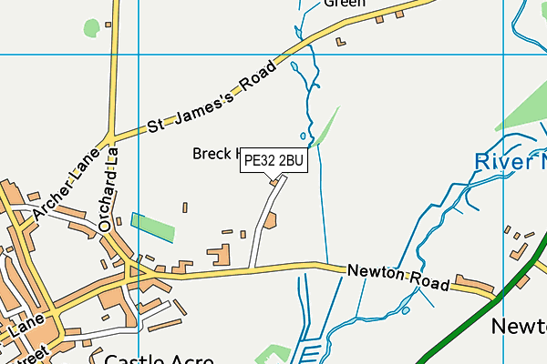 PE32 2BU map - OS VectorMap District (Ordnance Survey)