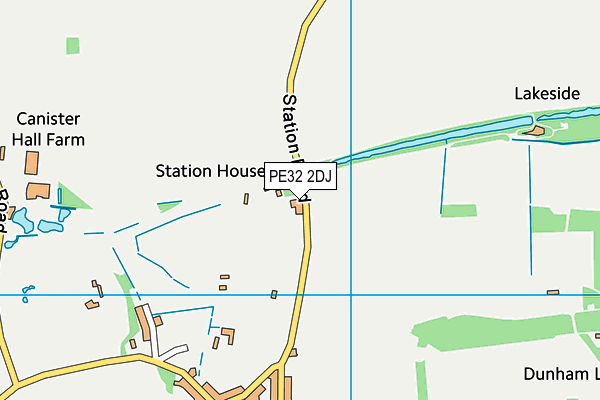 PE32 2DJ map - OS VectorMap District (Ordnance Survey)